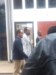 Bekele Gerba arriving at court A