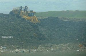 Sendafa-Landfill-A-truck-was-pushing-the-pile-of-trash-
